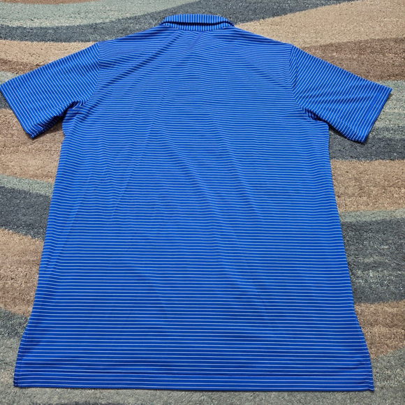 Peter Millar Polo Shirt Mens L Blue Check Summer Comfort Embroidered NSU - Picture 3 of 8